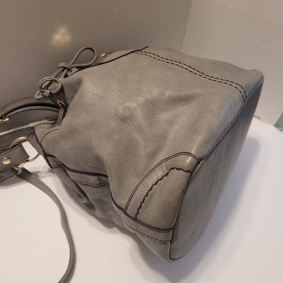 Scarleton Women's Grey Shoulder Handbag Tote Purse, Soft Vegan Leather Bag - Picture 10 of 10